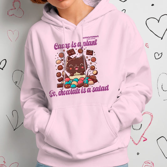 Chocolate is a salad Kitten Hoodie